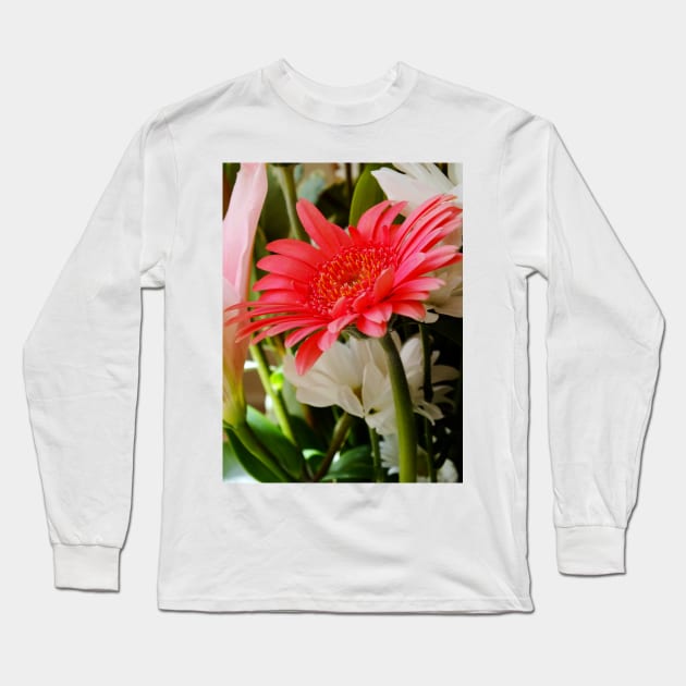 Gerbera Flower Long Sleeve T-Shirt by pinkal